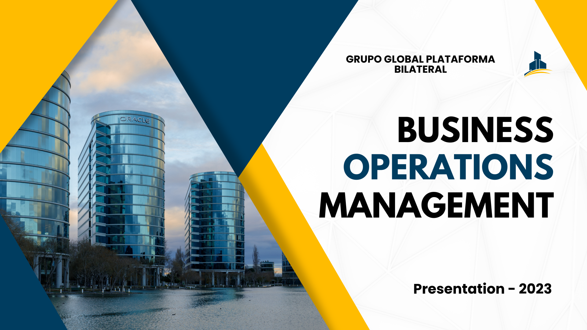 Blue And Yellow Modern Business Operations Management Presentation